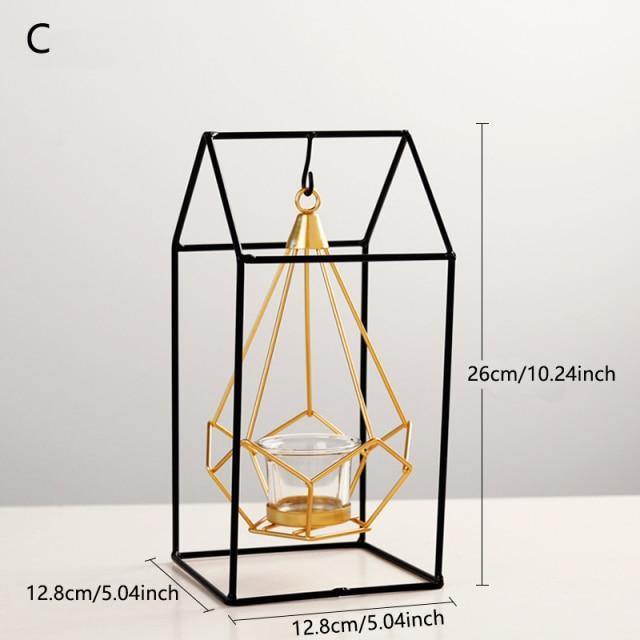 Aetheria Lantern - Iron Candle Holder House