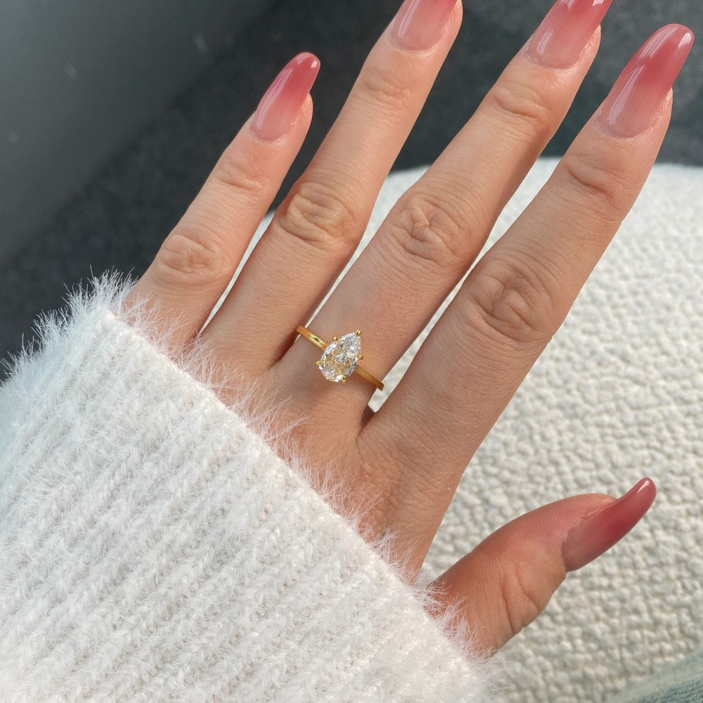 Crystal Silver Ring