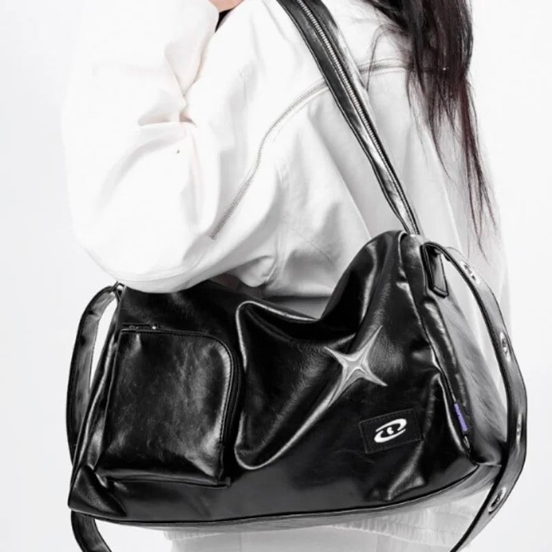 Silver Y2k Bag Black