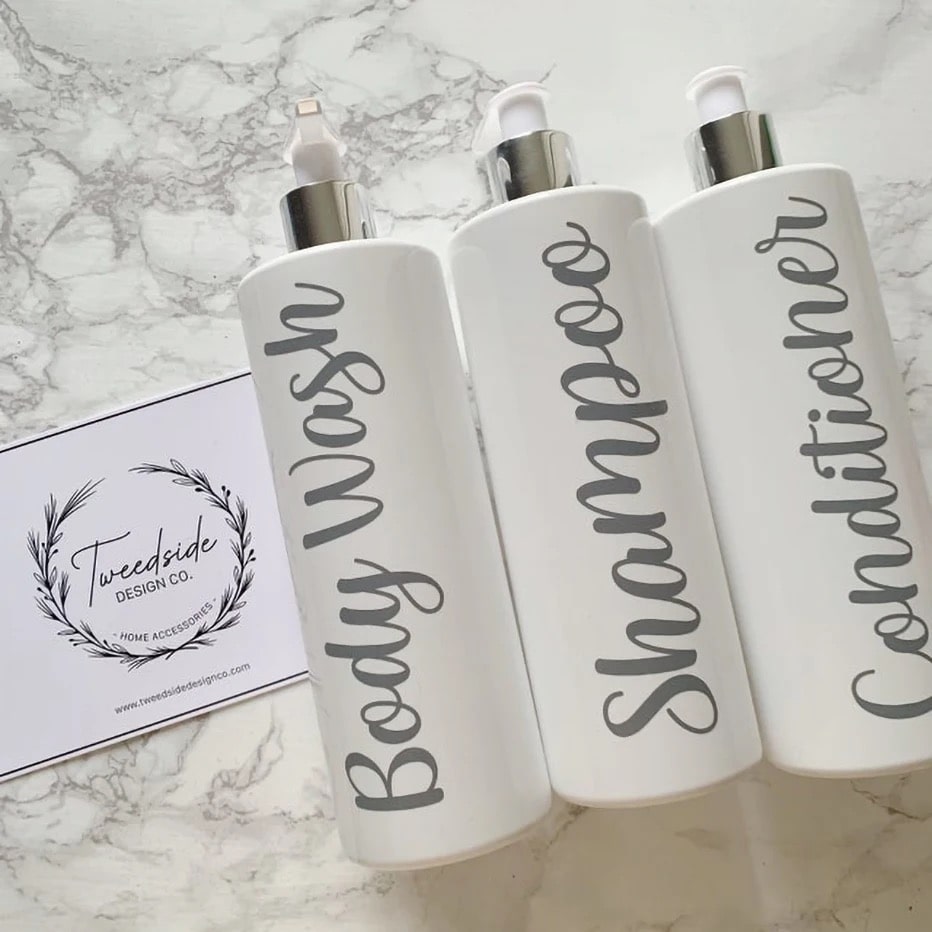 White Bathroom Dispenser Set