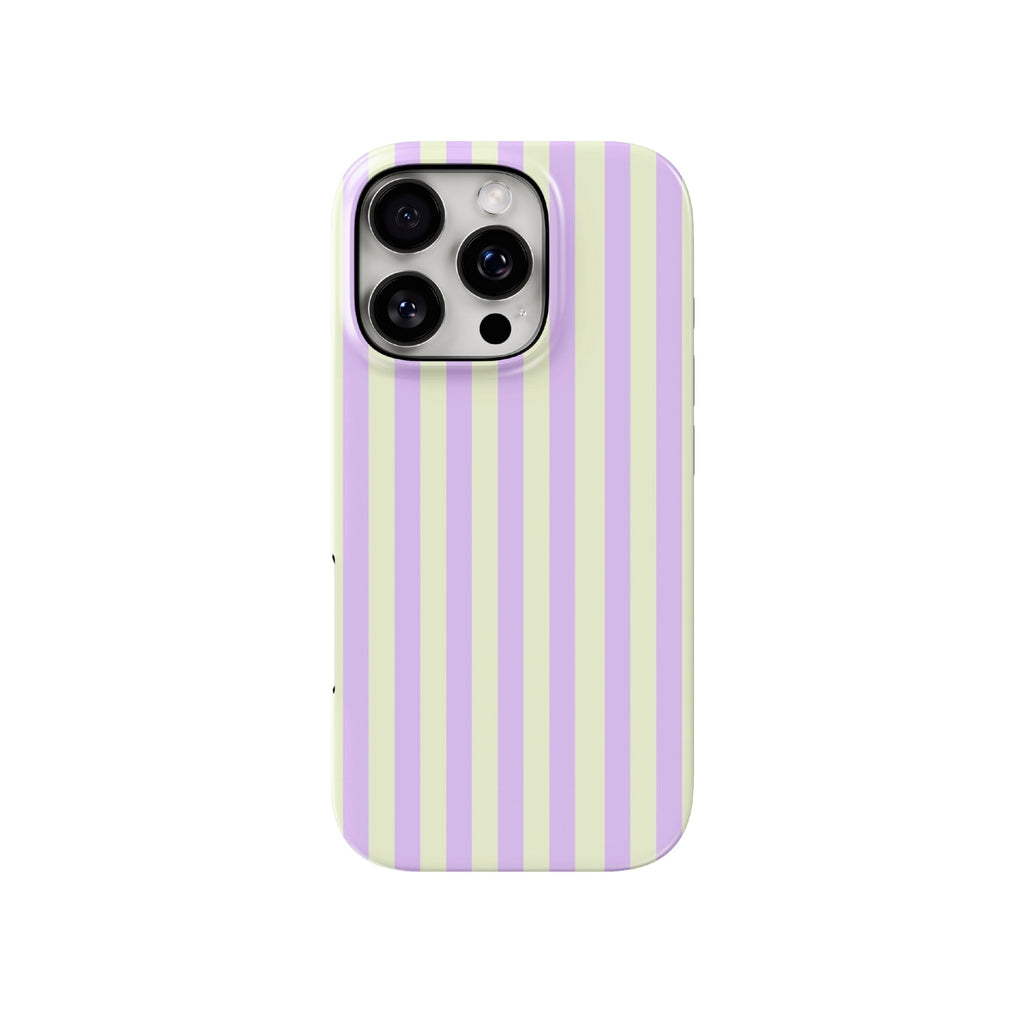 Lavender Preppy Striped iPhone Case