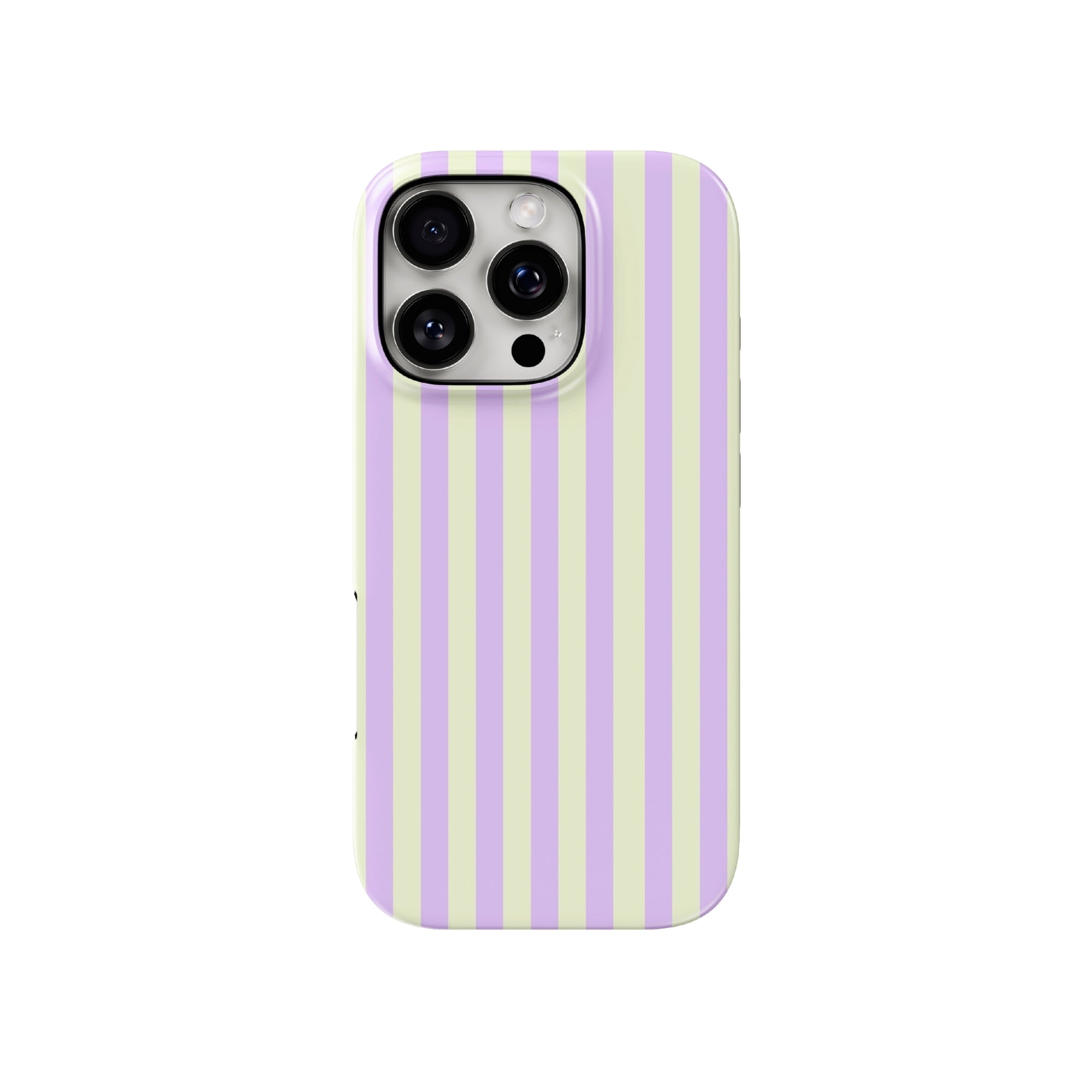 Lavender Preppy Striped iPhone Case