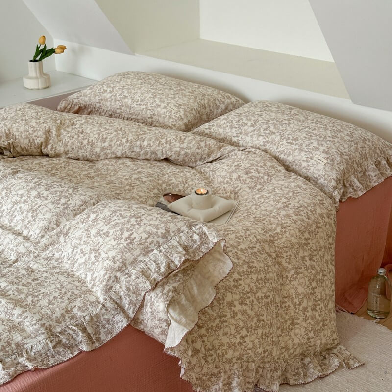 Woodland Muslin Bedding Set – Ruffled Cotton