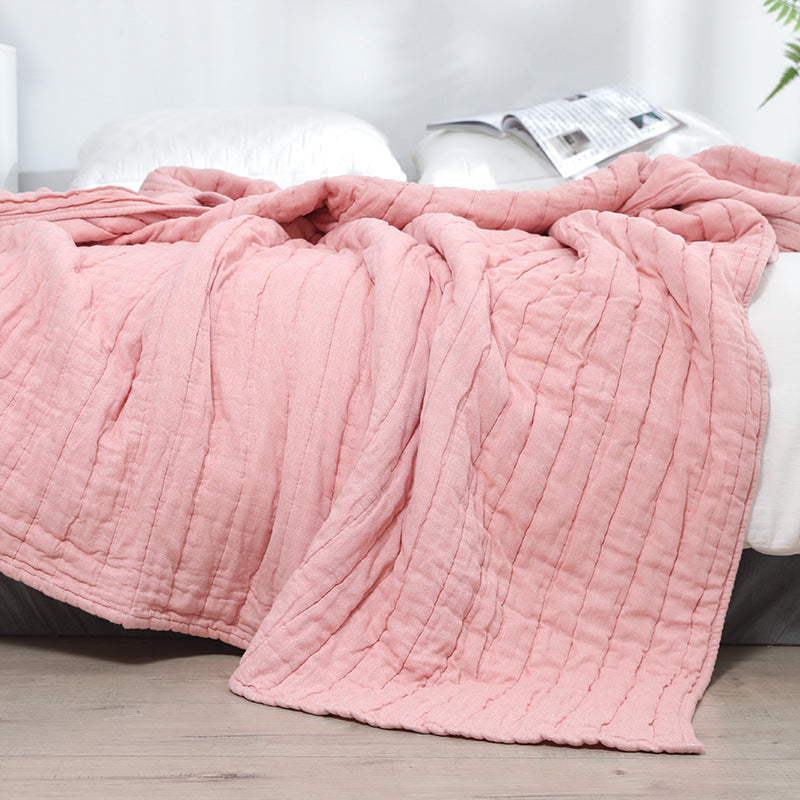 Cotton Muslin Thorw Blanket – Queen Size Pink