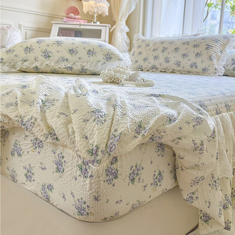Cotton Floral Bed Skirt