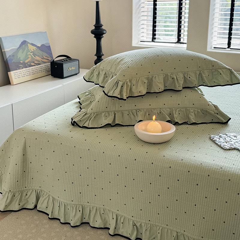 Cotton Quilted Comforter Set – Ruffled All-Season Bedding