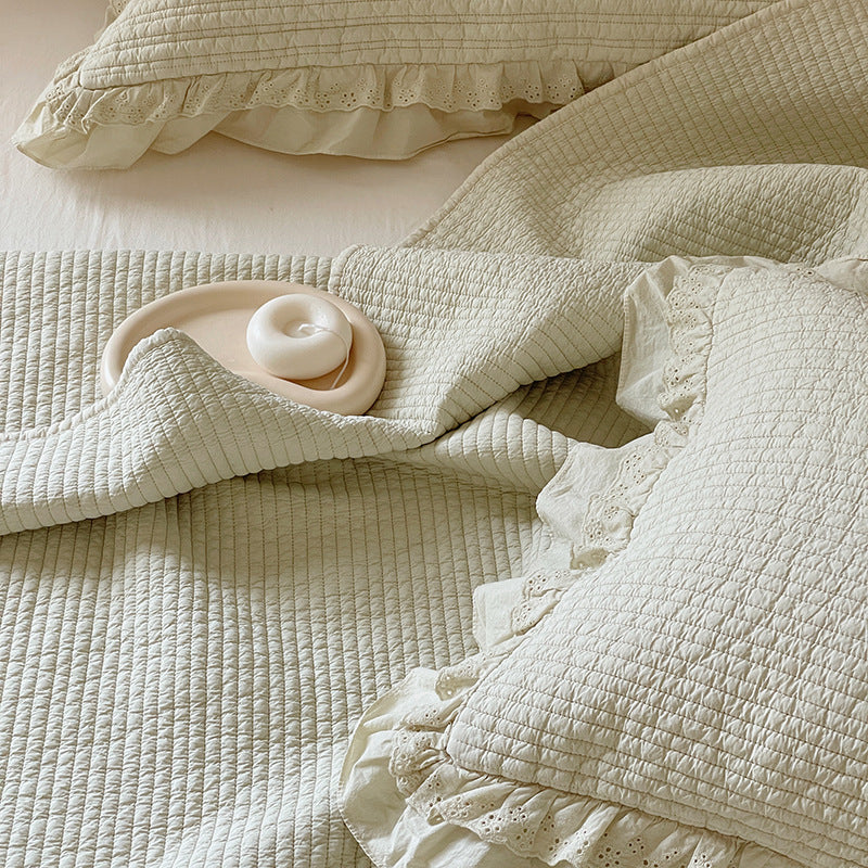 3-Piece Cotton Quilted Coverlet Set – Soft & Lightweight