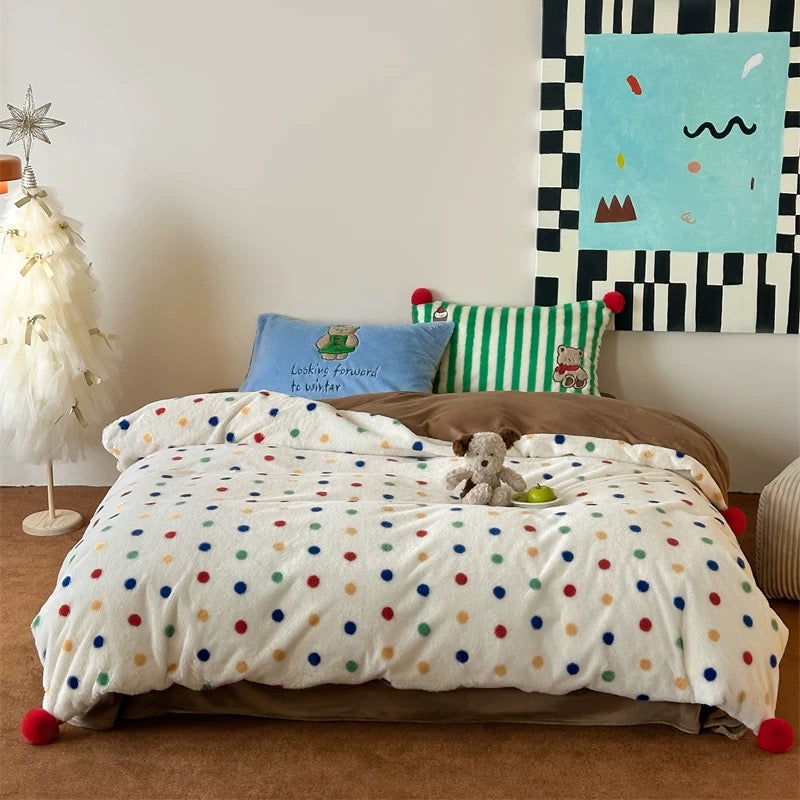 Teddy Velvet Duvet Cover Set