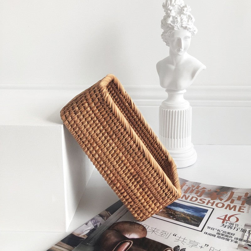 Rattan Storage Basket Organizer