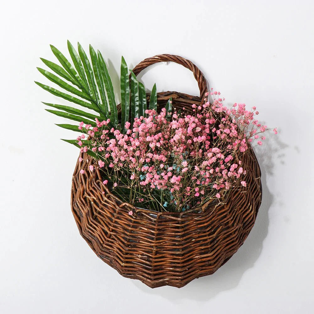 Rattan Hanging Wall Planter