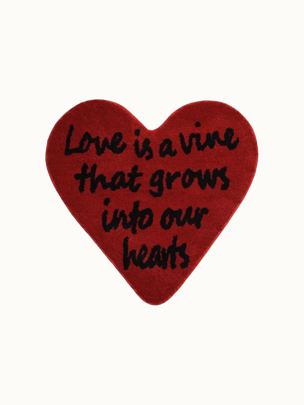 Heart Shaped Typography Rug
