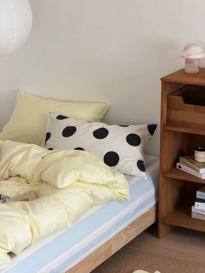 Butter Yellow Cotton Duvet Cover Set