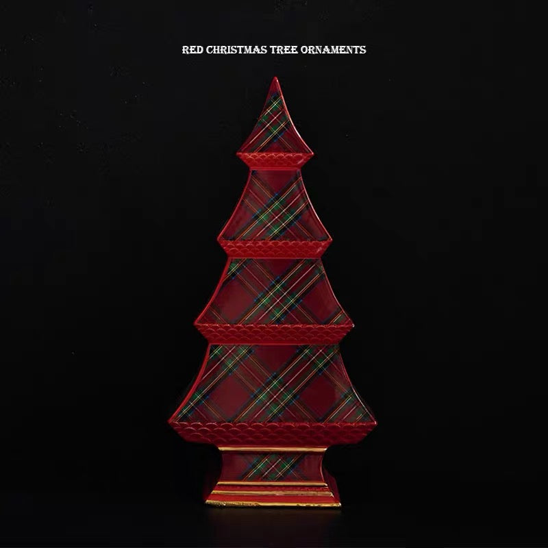 Red Ceramic Christmas Tree