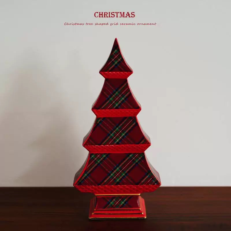 Red Ceramic Christmas Tree