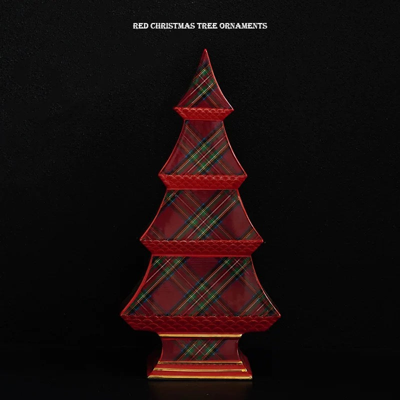 Red Ceramic Christmas Tree