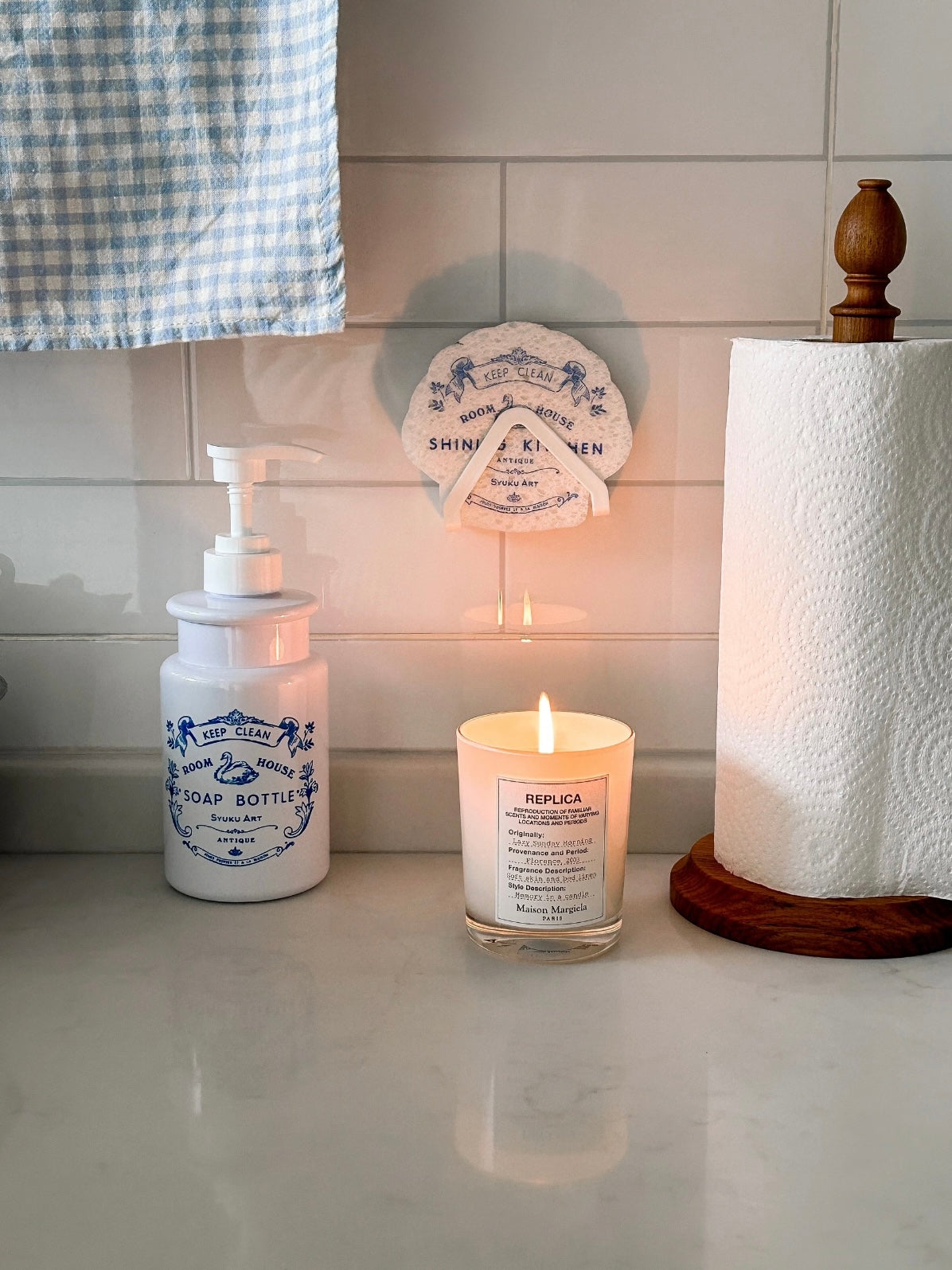 Swan Floral Soap Dispenser