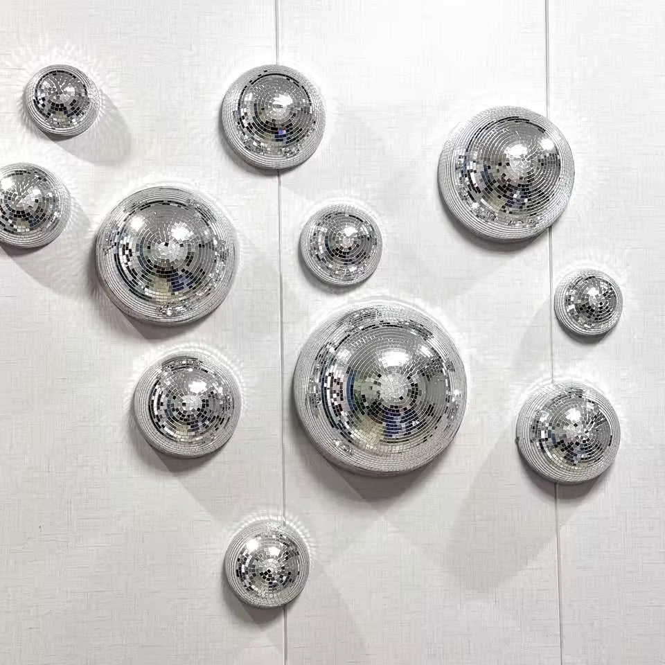Silver Mirror Disco Ball Wall Decor