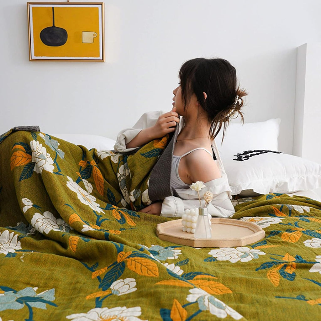 Olive Garden Printed Cotton Quilt