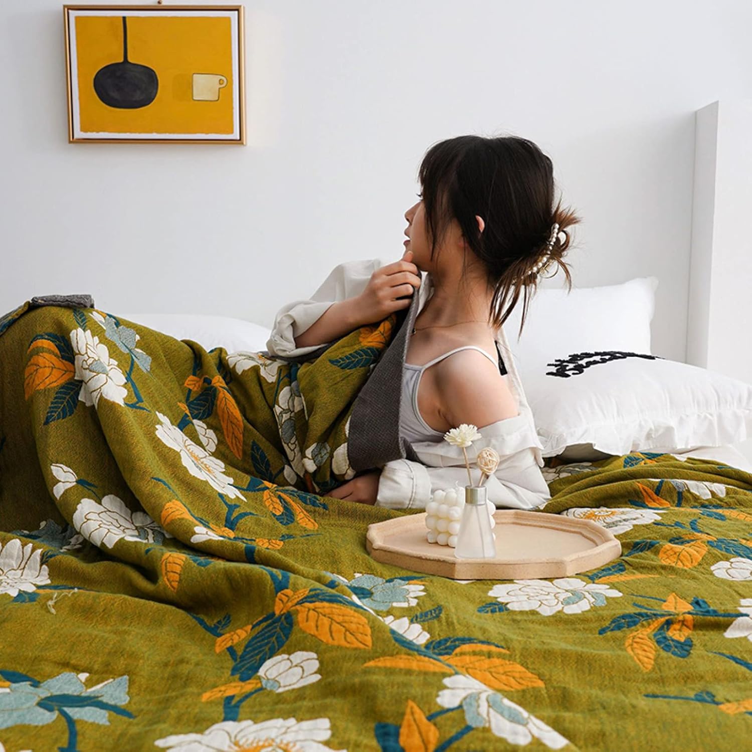 Olive Garden Printed Cotton Quilt