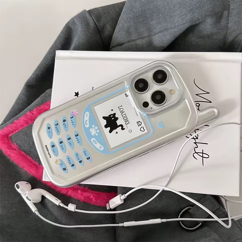 Y2K Pixel Cat iPhone Case