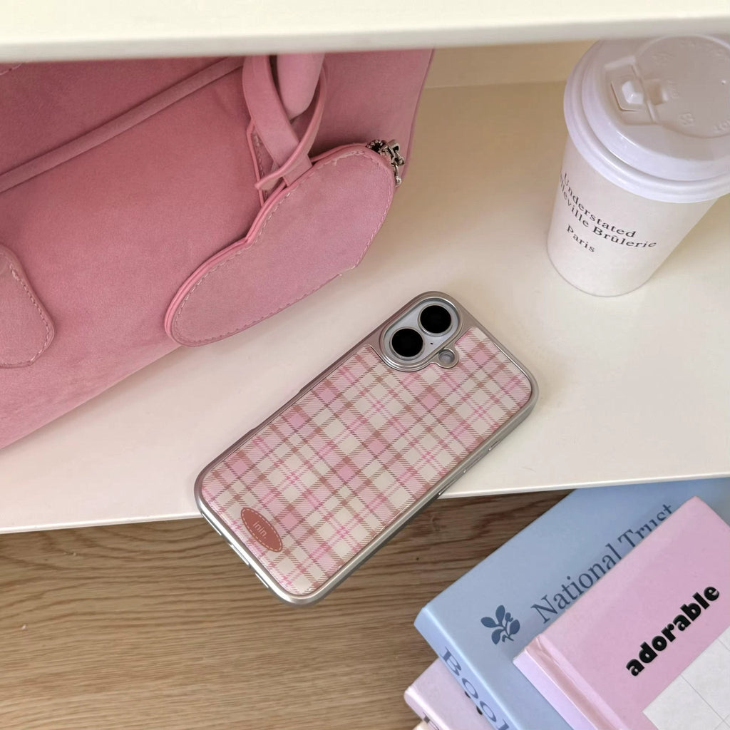 Retro Korean Plaid iPhone Case