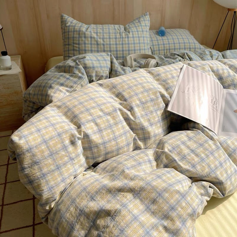 Retro Classic Plaid Duvet Cover Set