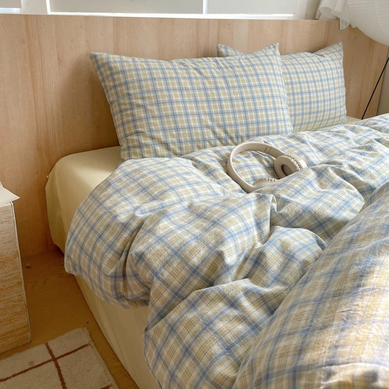 Retro Classic Plaid Duvet Cover Set