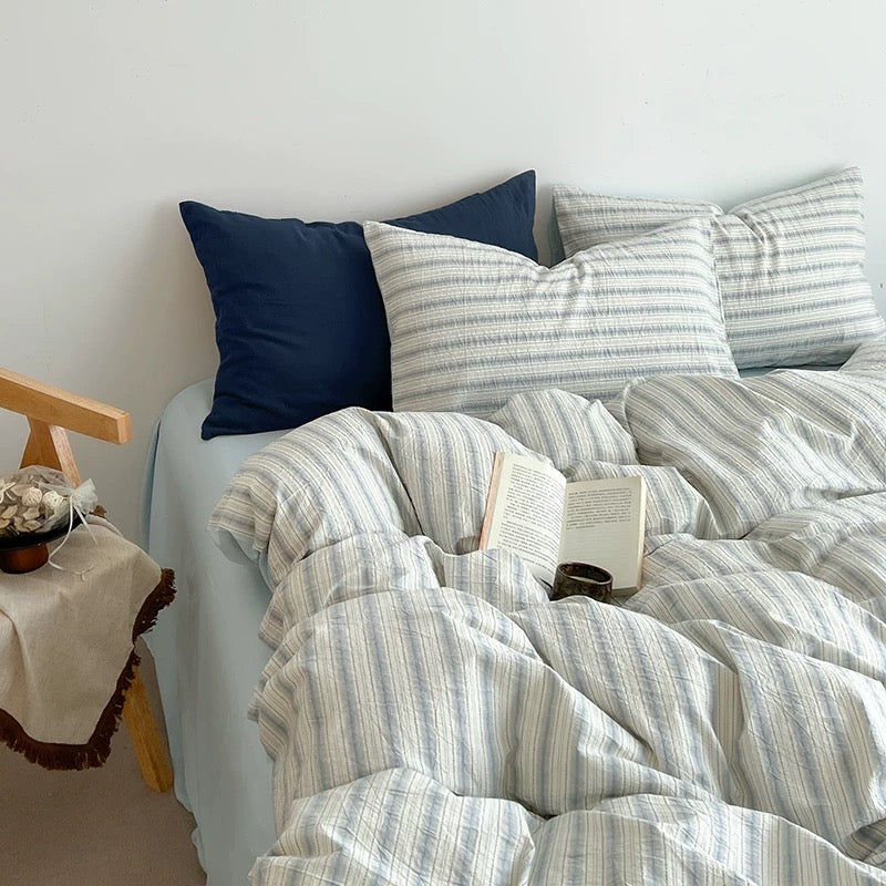 Coastal Blue Reversible Duvet Cover Set