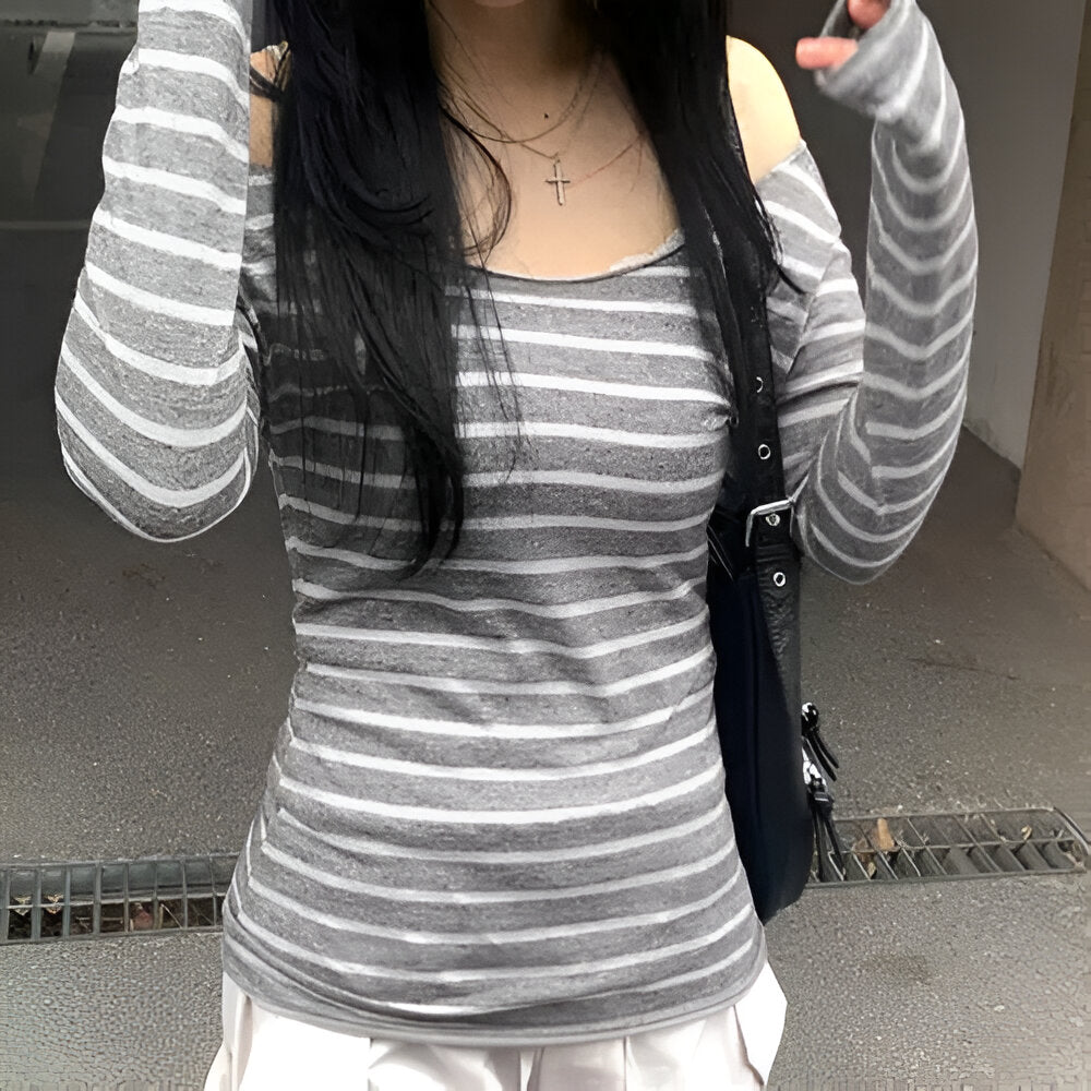 Grunge Striped Long Sleeve