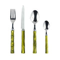 Eco-Friendly Silverware Set - Durable Dinnerware with Bamboo Handles