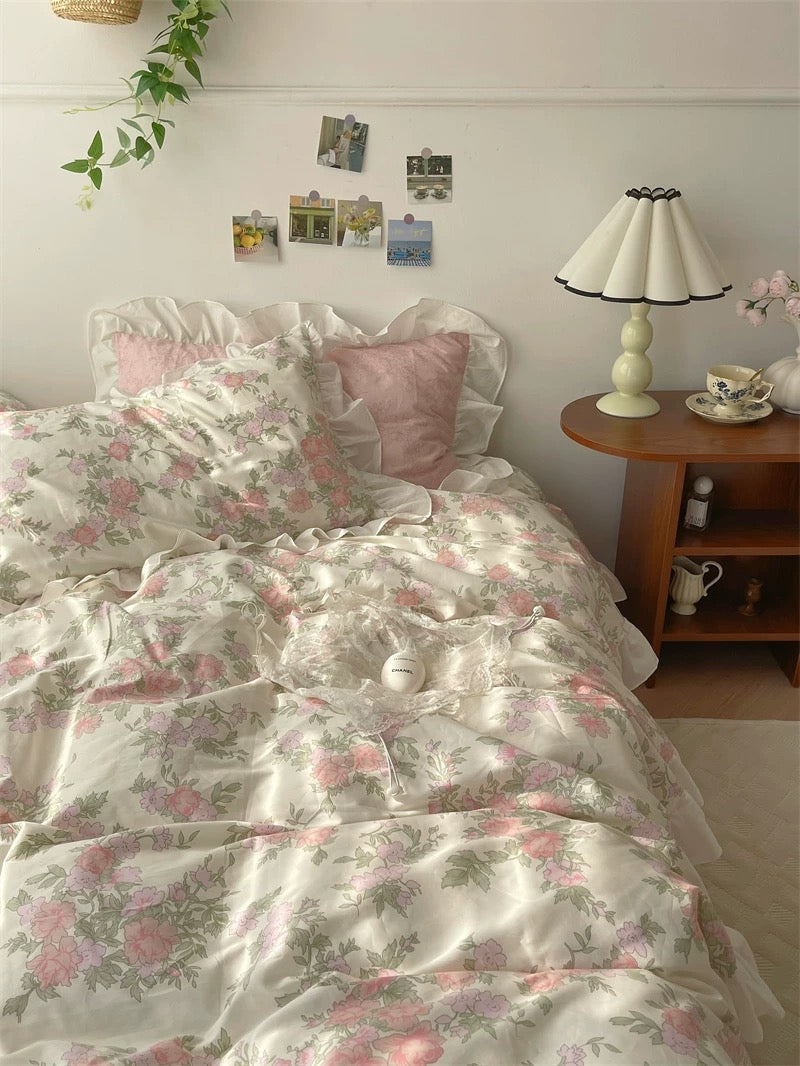 Cottagecore Princess Floral Bedding Set
