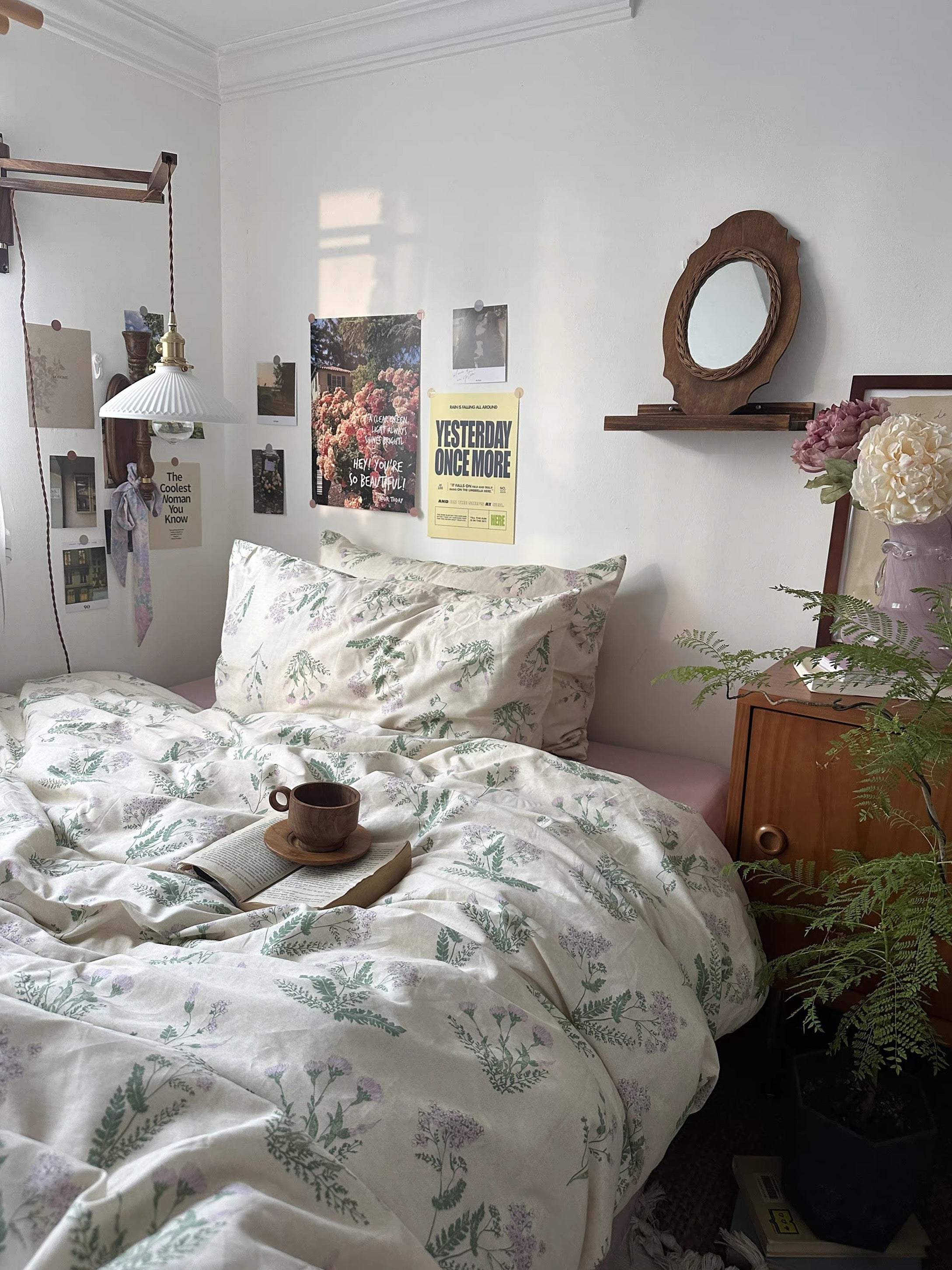 Garden Inspired Lilac Duvet Cover Set