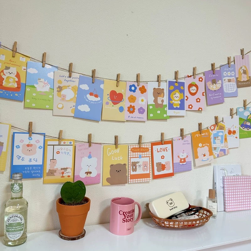 Cute Pastel Postcards Set