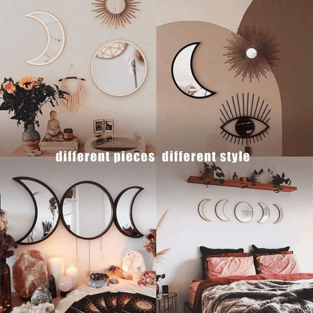 Witchcore Moon Phase Mirror Set