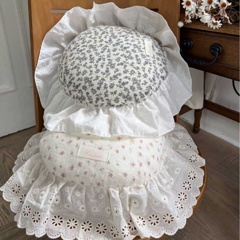 Round Ruffle Decorative Pillow