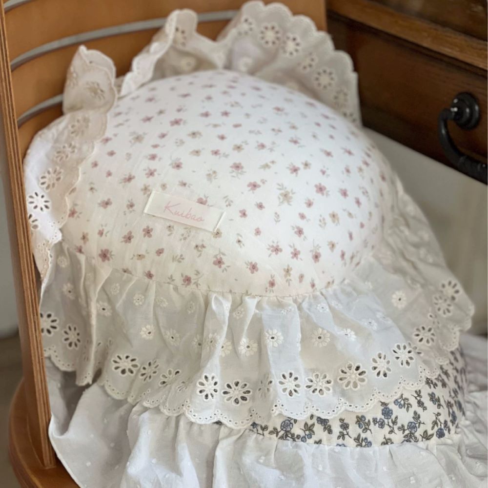 Round Ruffle Decorative Pillow