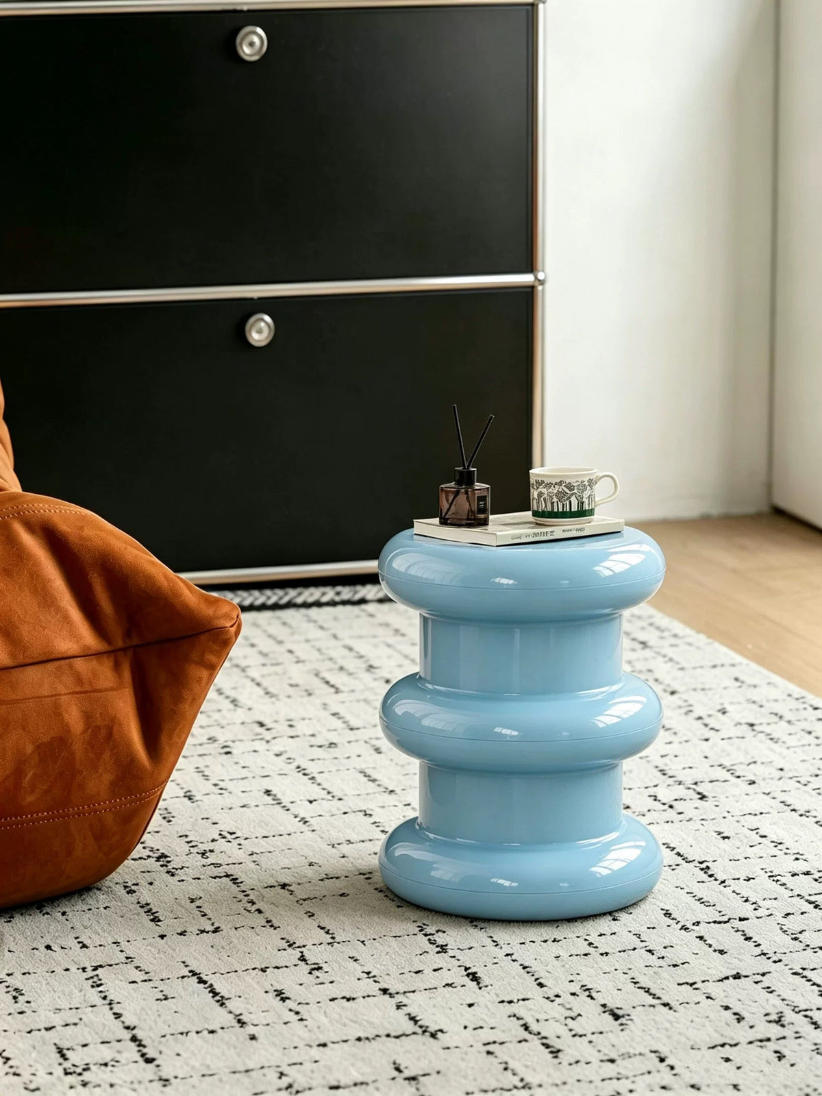 Stacked Ring Pedestal Side Table