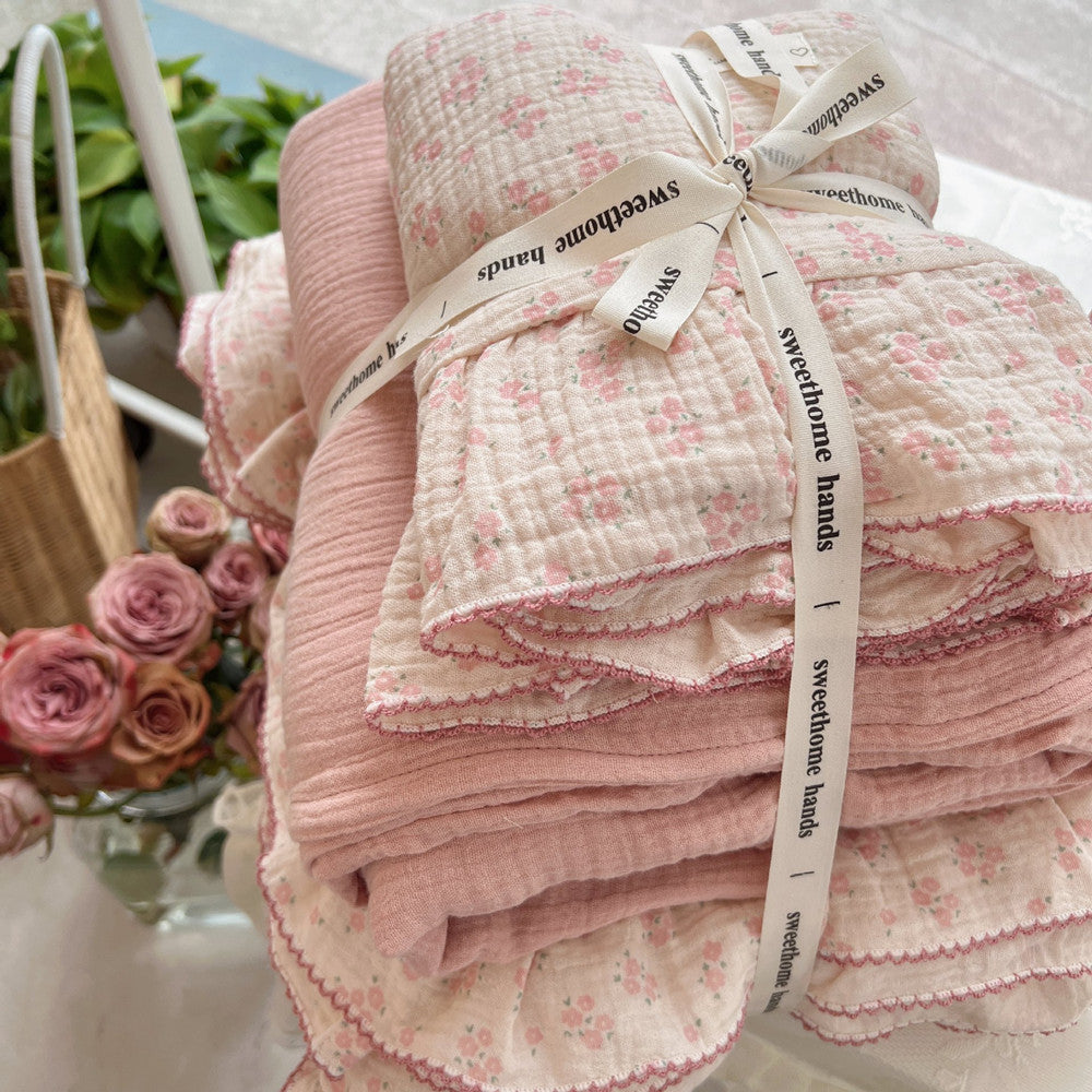 Vintage Ruffle Duvet Cover Set – Carmine Floral