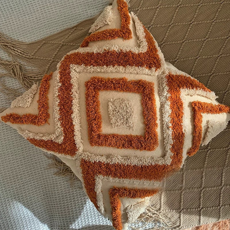 Boho Cozy Pillow Cover C