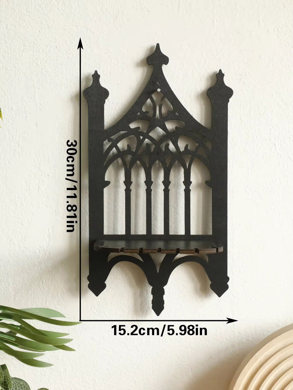 Gothic Wooden Arch Shelf