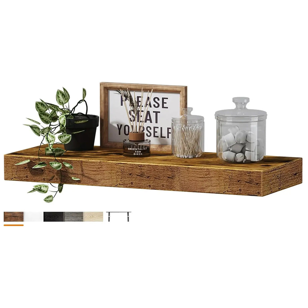 Rustic Floating Wall Shelf