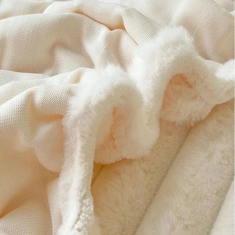 Quilted Velvet Fitted Bed Sheet
