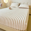 Quilted Velvet Fitted Bed Sheet