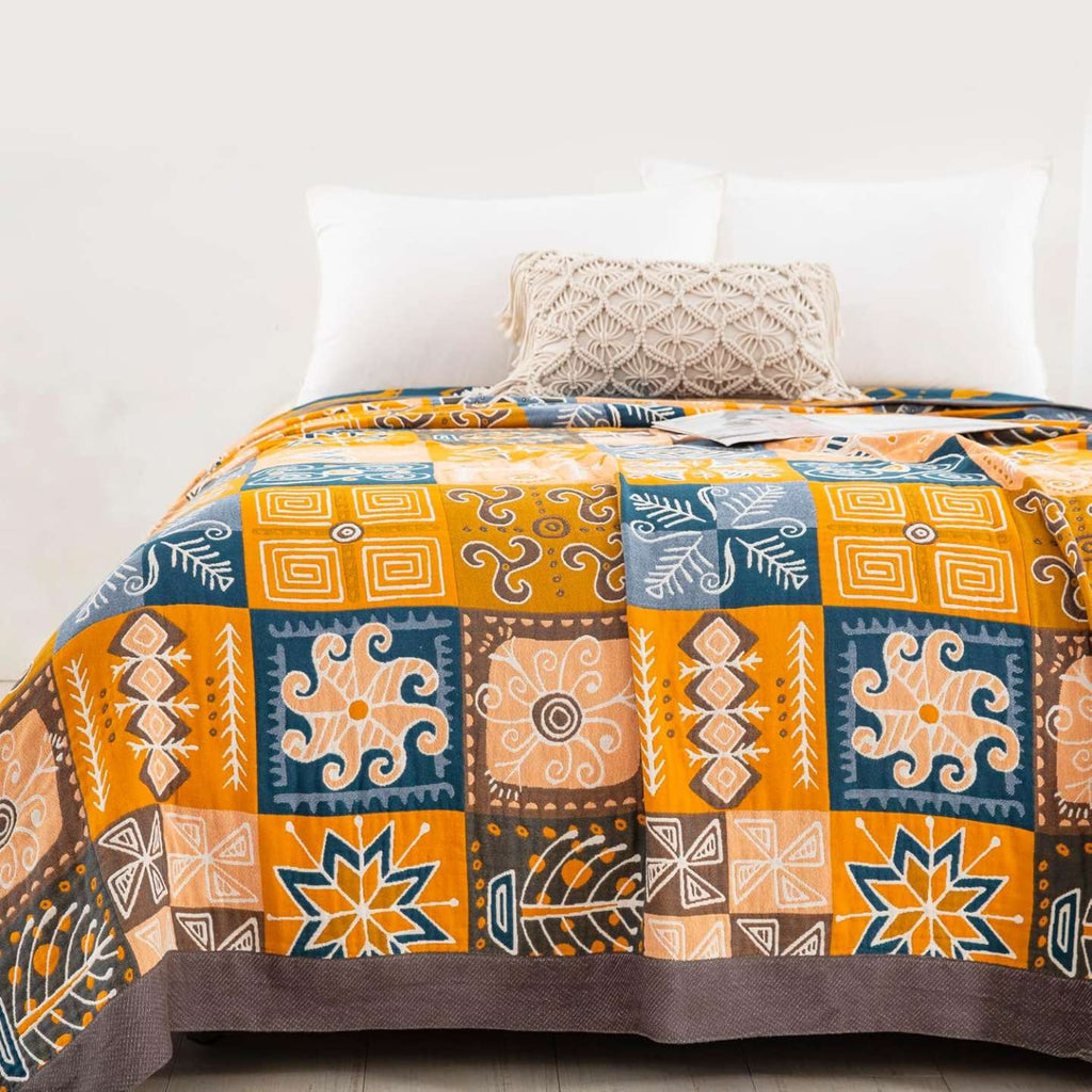 Organic Muslin Cotton Blanket - Vintage Sahara