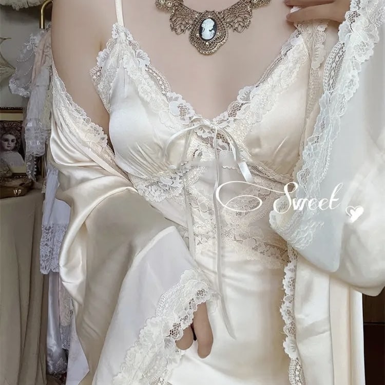 Silk Coquette Strap Dress