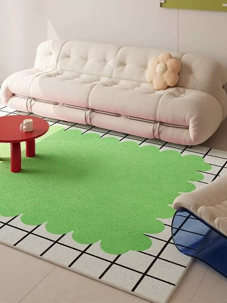 Danish Pastel Scallop Rug Green