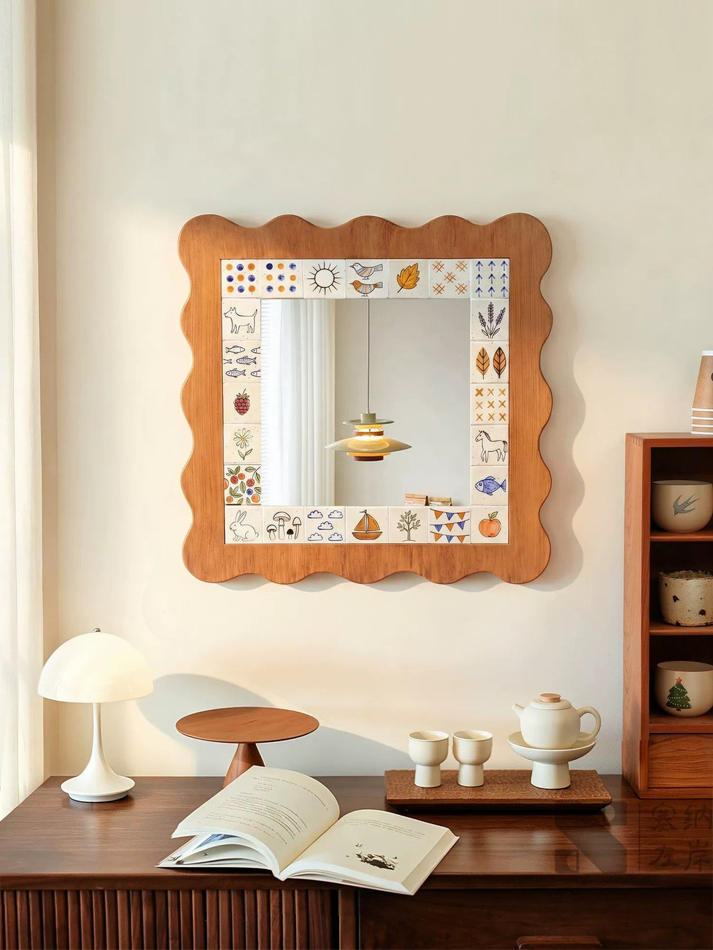 Cottagecore Scalloped Mirror
