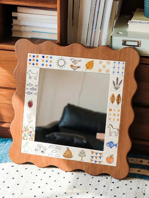 Cottagecore Scalloped Mirror