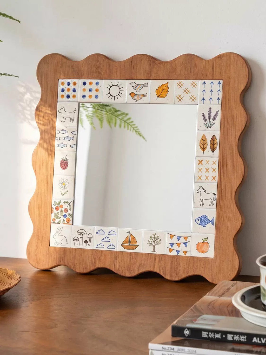 Cottagecore Scalloped Mirror