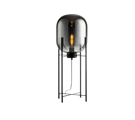 Pulpo Glass Table and Floor Lamp Smoke Floor Lamp